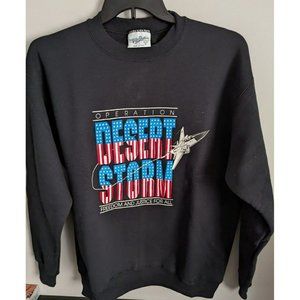 *  Vintage Velva Sheen Desert Storm Sweater Adult Large Black Graphic Crewneck